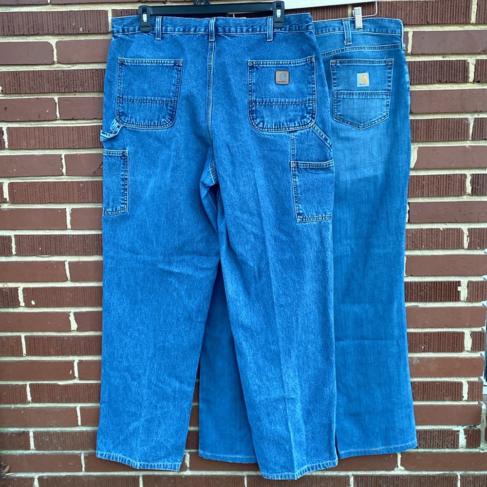 Carhartt Men's Bundle‎ Lot of 2 Denim Work Jeans Rugged Flex & Dungaree Pants 40